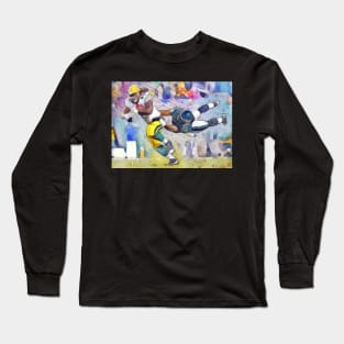 American Football watercolour Long Sleeve T-Shirt